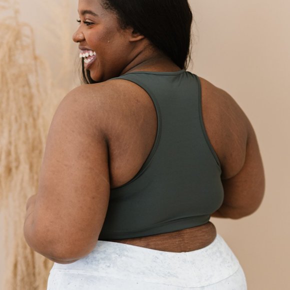 Zenana NWT Loads of Potential Full Size Padded Sports Bra in Ash Grey - Picture 13 of 13